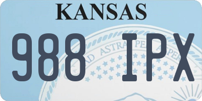 KS license plate 988IPX