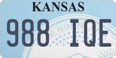 KS license plate 988IQE