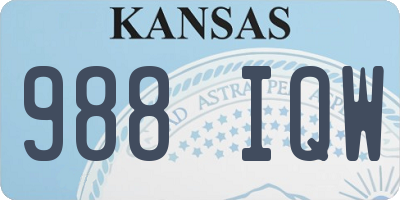 KS license plate 988IQW