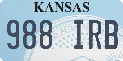 KS license plate 988IRB