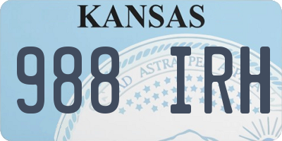 KS license plate 988IRH