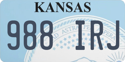 KS license plate 988IRJ