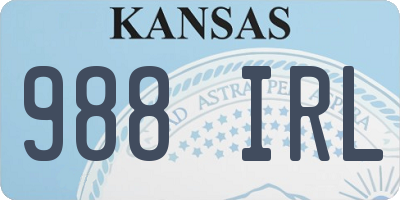 KS license plate 988IRL