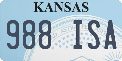 KS license plate 988ISA