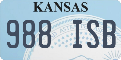 KS license plate 988ISB