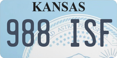 KS license plate 988ISF