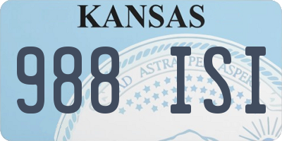 KS license plate 988ISI
