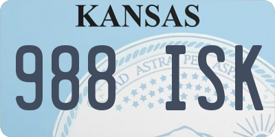 KS license plate 988ISK