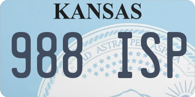 KS license plate 988ISP