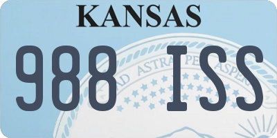 KS license plate 988ISS