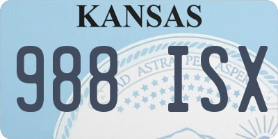 KS license plate 988ISX