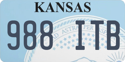 KS license plate 988ITB