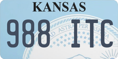 KS license plate 988ITC