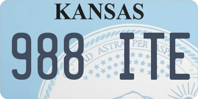 KS license plate 988ITE