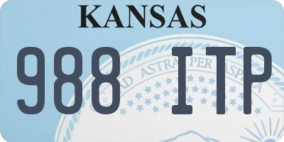 KS license plate 988ITP