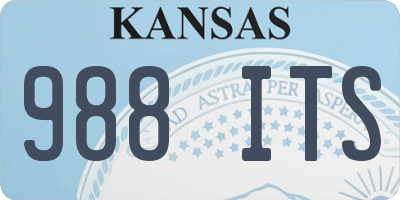 KS license plate 988ITS