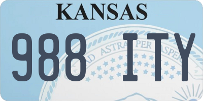 KS license plate 988ITY