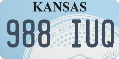 KS license plate 988IUQ