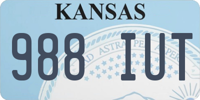 KS license plate 988IUT