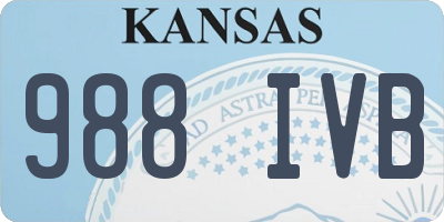 KS license plate 988IVB
