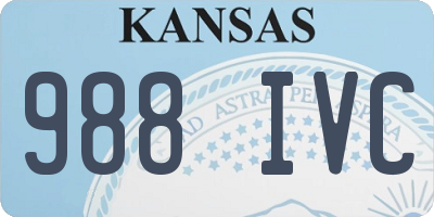 KS license plate 988IVC