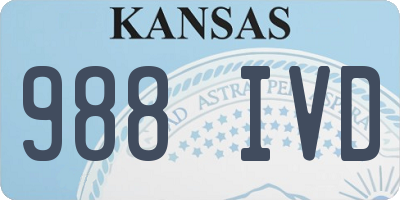 KS license plate 988IVD