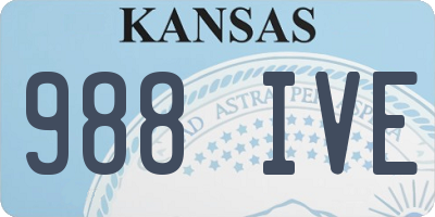KS license plate 988IVE