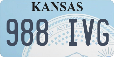 KS license plate 988IVG