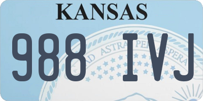 KS license plate 988IVJ