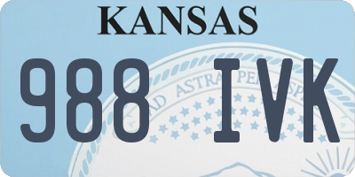 KS license plate 988IVK