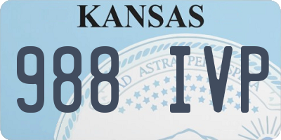 KS license plate 988IVP