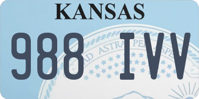 KS license plate 988IVV
