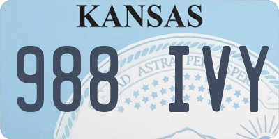 KS license plate 988IVY
