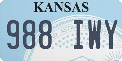 KS license plate 988IWY
