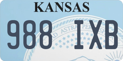 KS license plate 988IXB