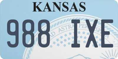 KS license plate 988IXE