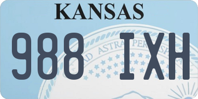 KS license plate 988IXH