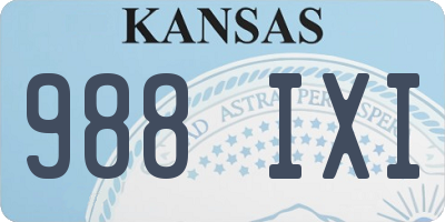KS license plate 988IXI