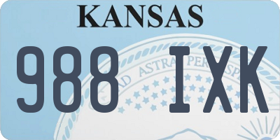 KS license plate 988IXK