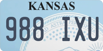 KS license plate 988IXU
