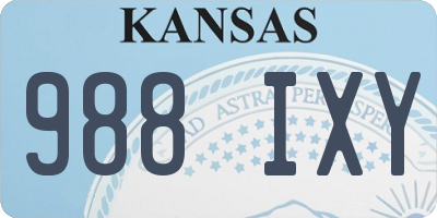 KS license plate 988IXY