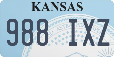 KS license plate 988IXZ