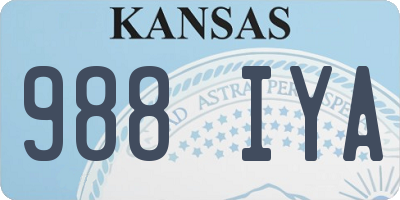 KS license plate 988IYA