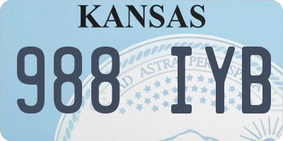 KS license plate 988IYB