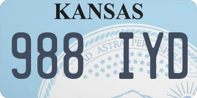 KS license plate 988IYD