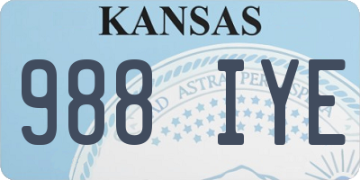 KS license plate 988IYE