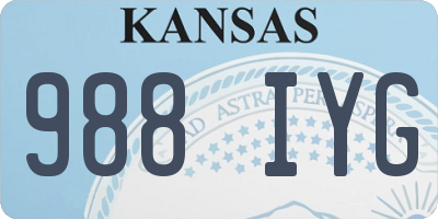 KS license plate 988IYG