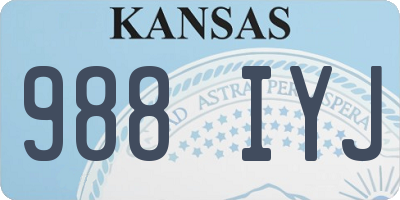 KS license plate 988IYJ