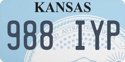 KS license plate 988IYP