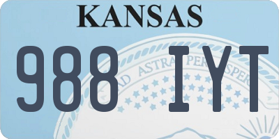 KS license plate 988IYT